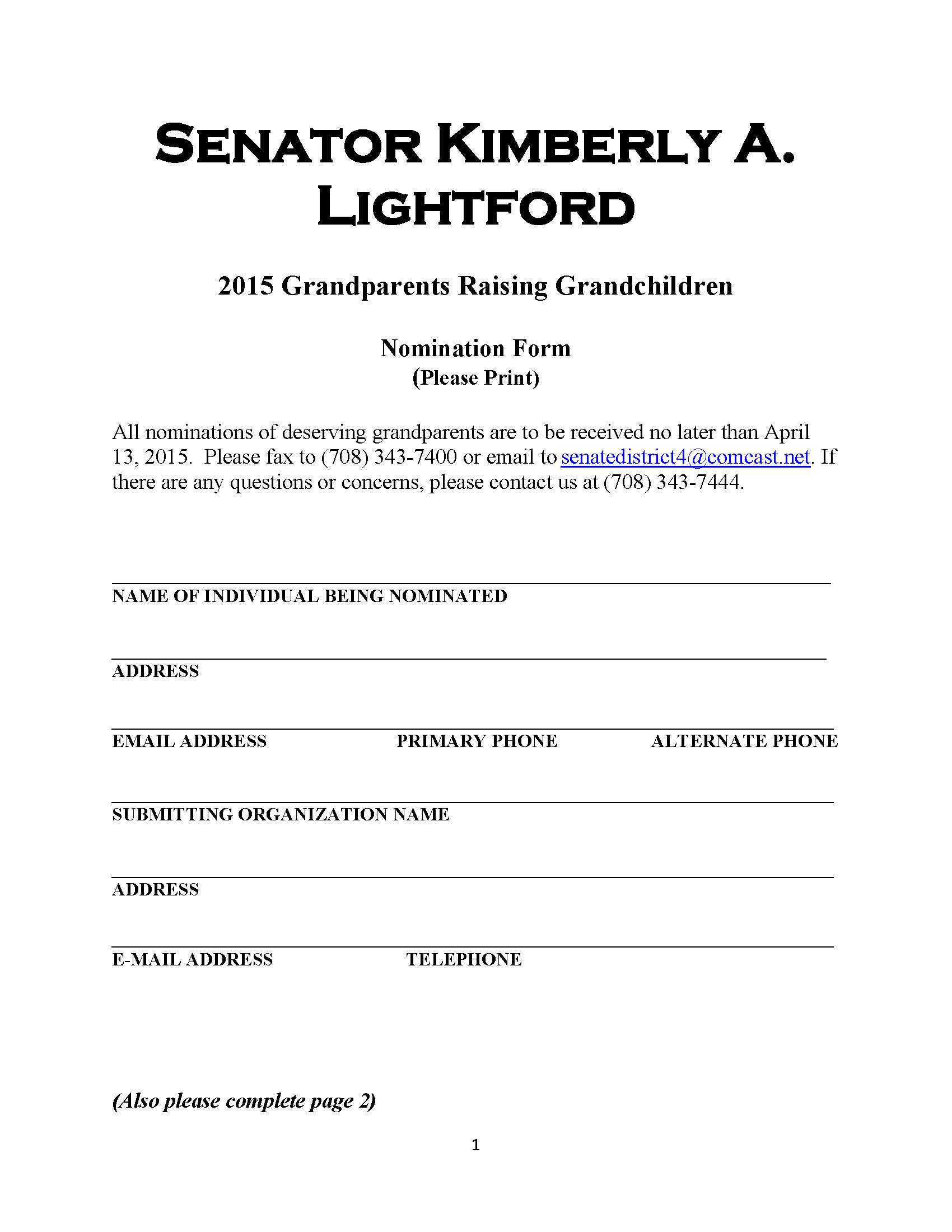 2015 Grandparents Raising Grandchildren Nomination Form r Page 1