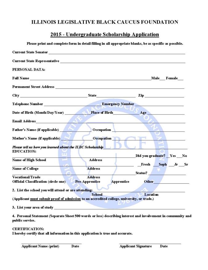 Ford foundation scholarship application #5